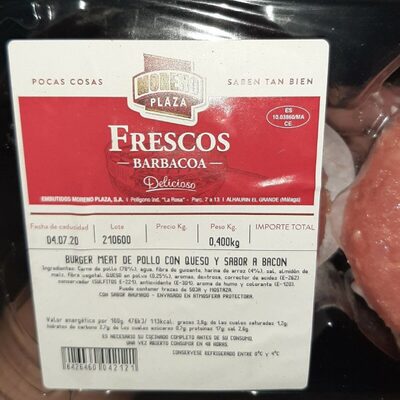 Burger meta de pollo con queso y sabor a bacon