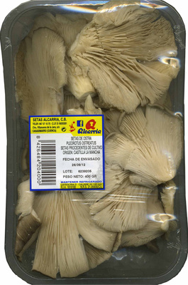 Setas de ostra "Alcarria" (400 g) front packaging