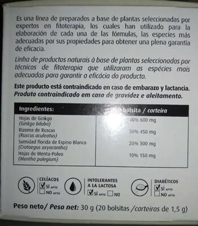 Circ-9 nutrition facts table