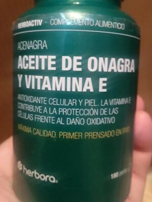 Aceite de Onagra y vitamina E