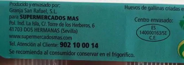 Huevos nutrition facts table