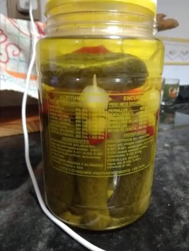 Aceitunas y encurtidos ingredients label