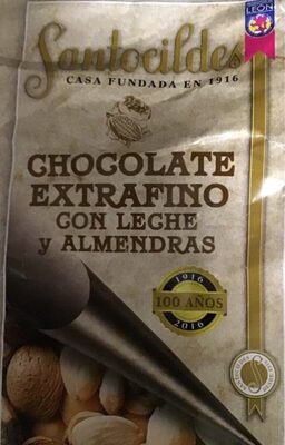 Chocolate extradini con leche y almendras.