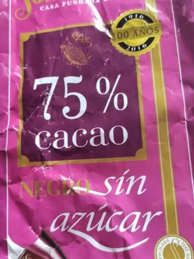 Chocolate negro sin azucar