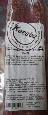 longaniza de payés extra al vacío