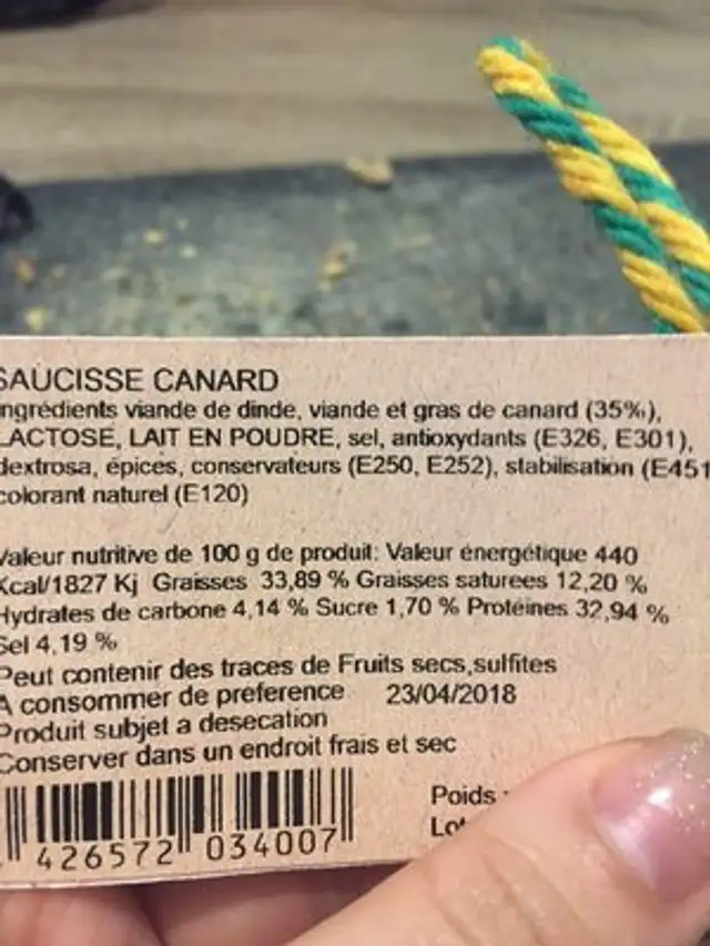 Keesbo ingredients label