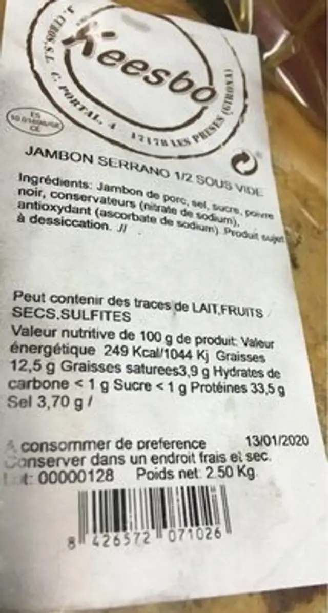 Jambon serrano