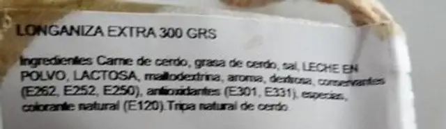 Canillo Andorra ingredients label