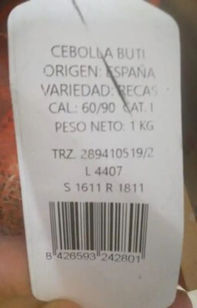 Cebolla domfer nutrition facts table