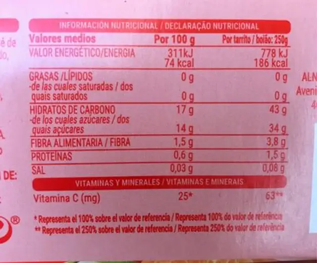 Papilla Blevit plus bibe sin gluten nutrition facts table