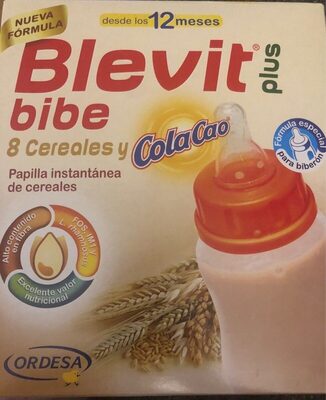 Blevit plus bibe 8 cereales y ColaCao