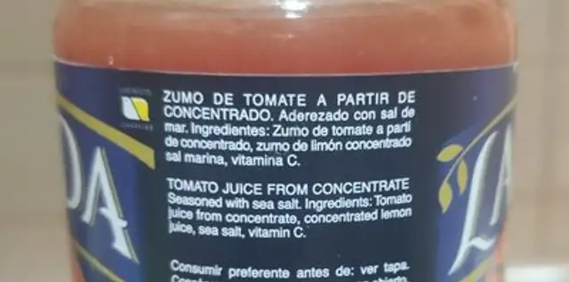 Lambda tomato nutrition facts table