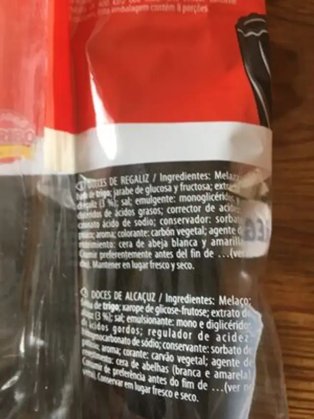 Haribo Mega Tortes Regalèssia ingredients label