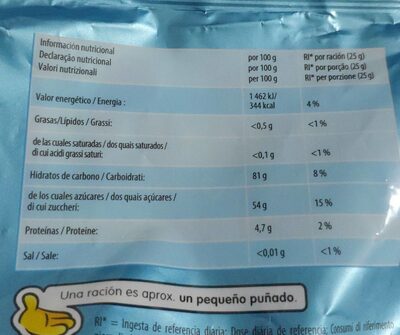 Favoritos classic nutrition facts table