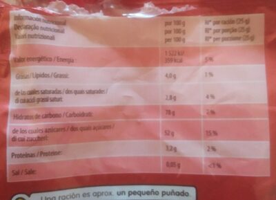 Haribo favoritos nutrition facts table