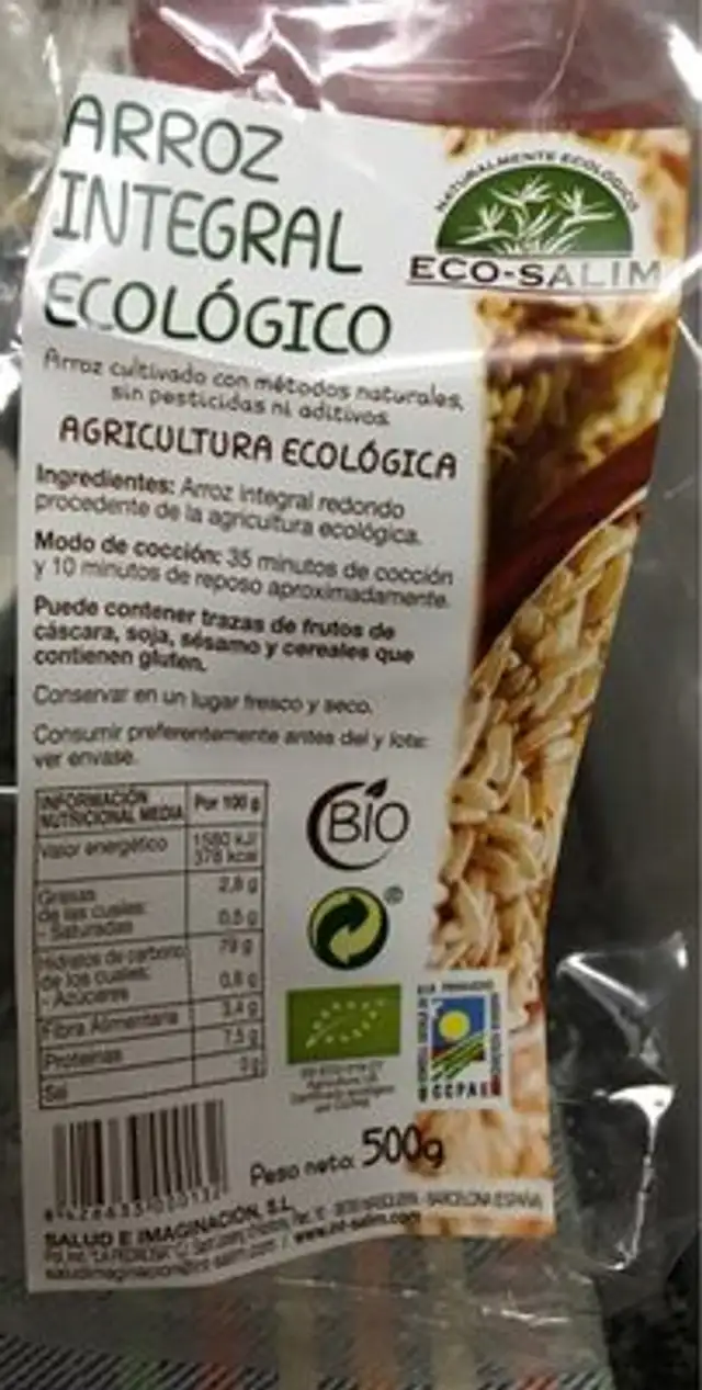 Arroz integral ecologico
