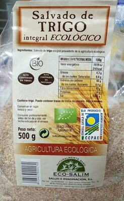 Salvado de trigo integral ecologico