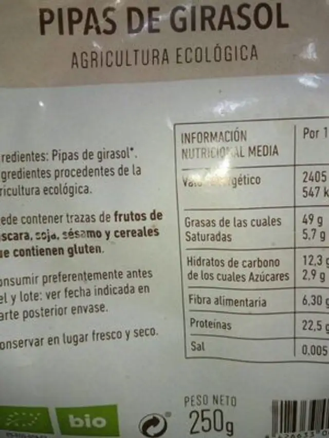 Pipas girasol