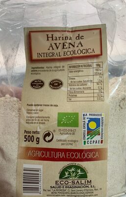 Harina de Avena front packaging