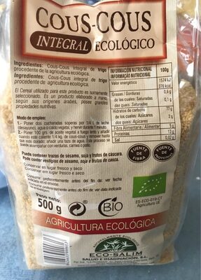 Cous-Cous integral ecológico