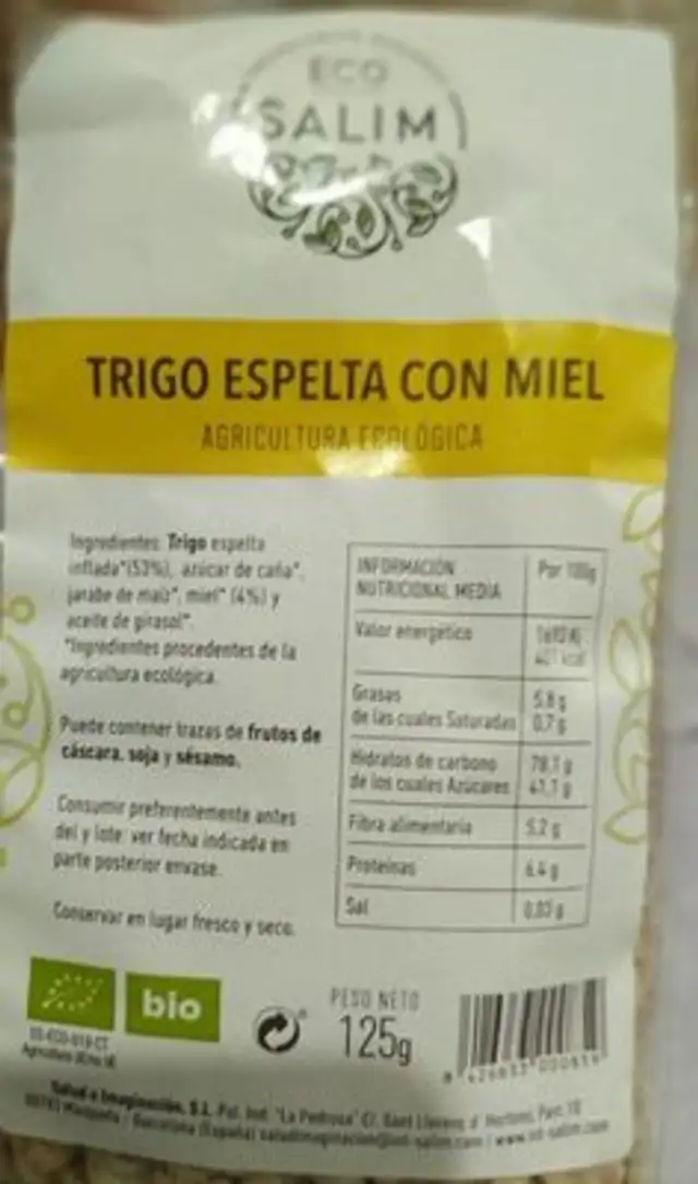 Trigo espelta con miel