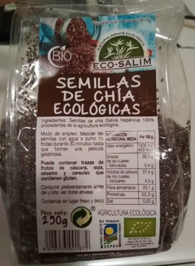 Chia Semillas Eco 250G, Ecosalim