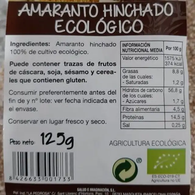 Amaranto hinchado