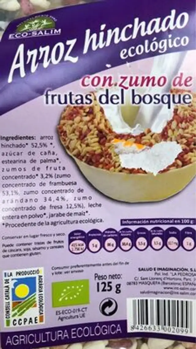 Arroz hinchado ecologico