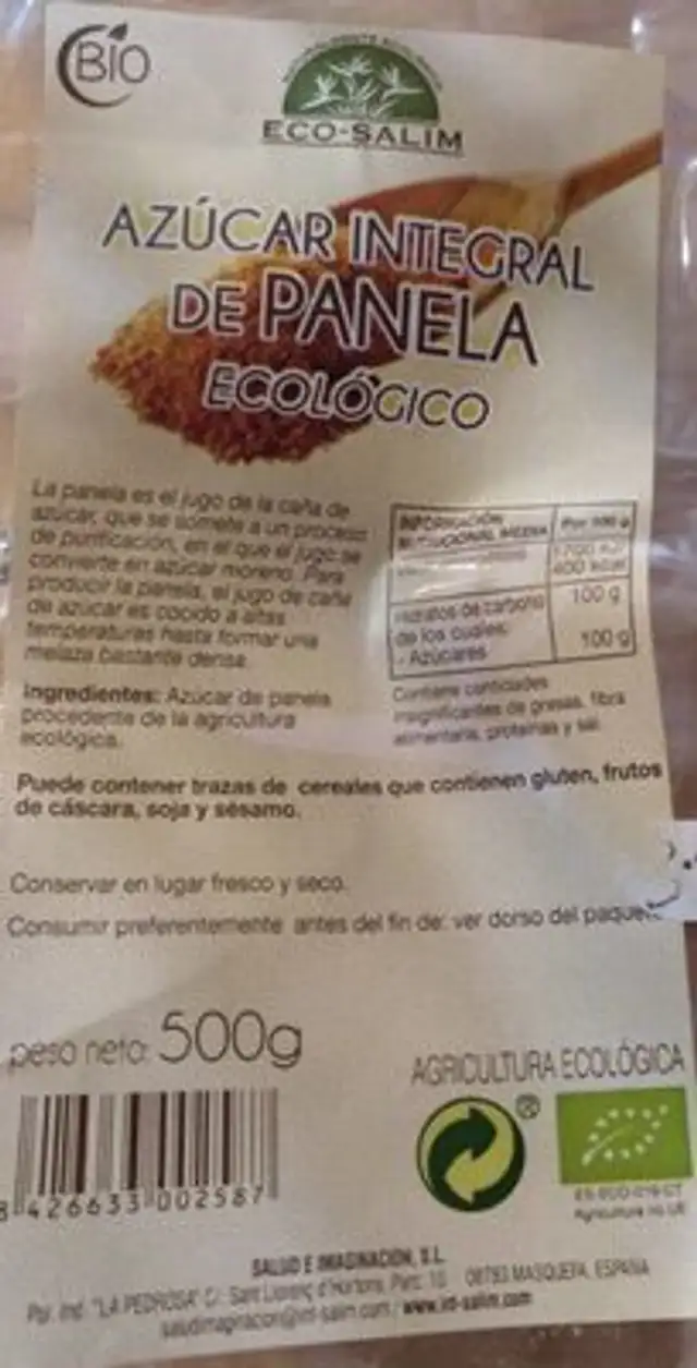 Azúcar integral de panela