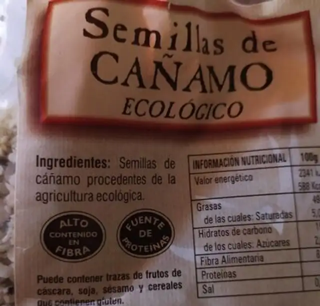 Semillas de cañamo ecológico
