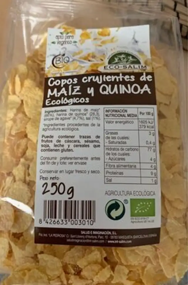 Copos crujientes de Maíz y Quinoa Ecológicos