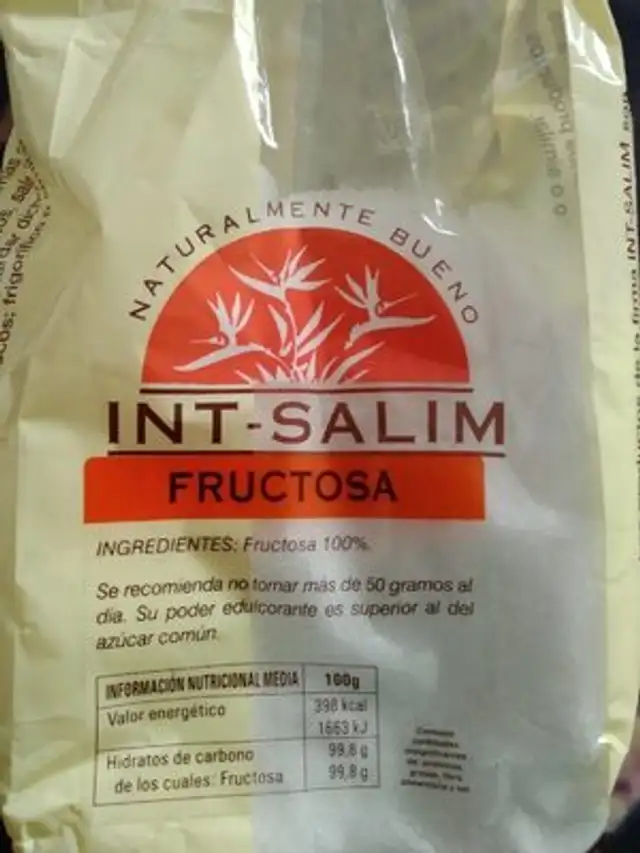 Fructosa nutrition facts table