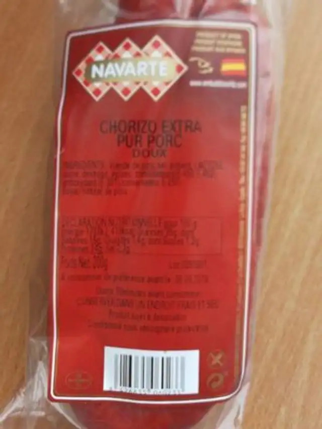Chorizo extra pur porc doux
