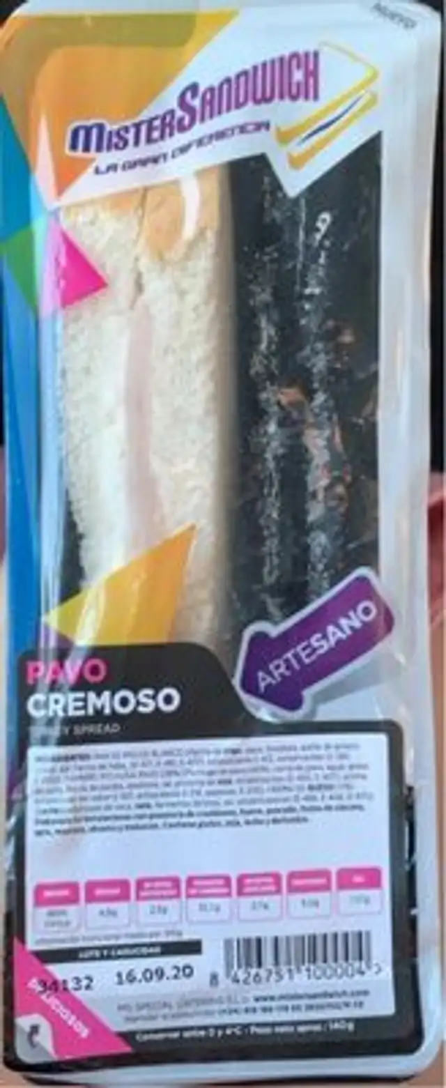sandwich pavo cremoso