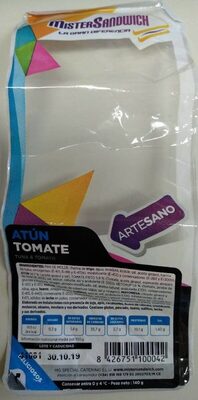 Atún con tomate front packaging