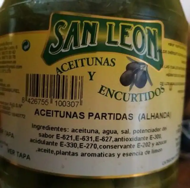 Aceitunas partidas alhanda