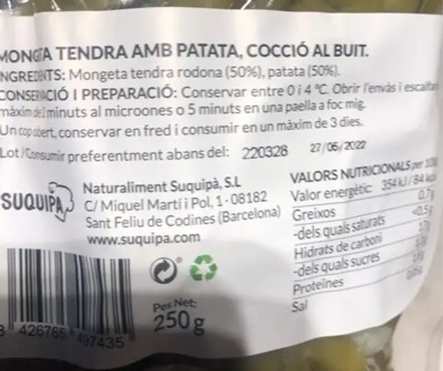 Judia verde con patata