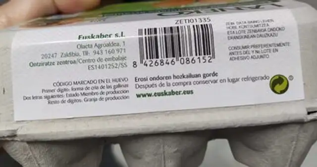 Huevos nutrition facts table