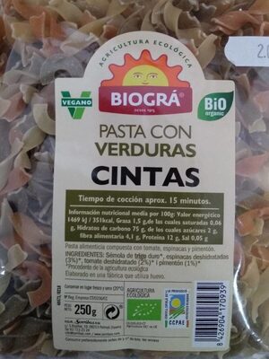 Pasta con verduras biográ