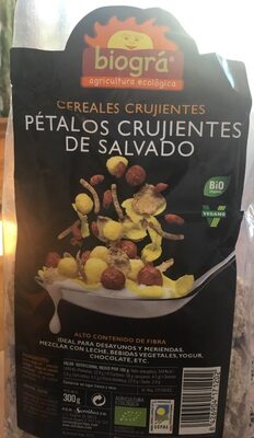 Petalos crujientes de salvado front packaging