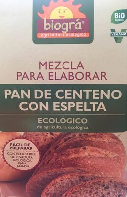 Pan de centeno con espelta front packaging