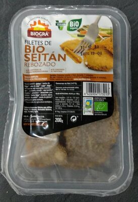 Filetes de Bio Seitan rebozados front packaging