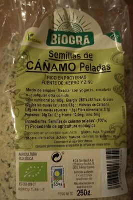 Semillas de cáñamo peladas