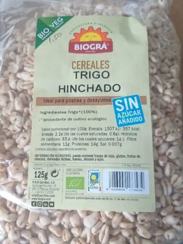 Cereales trigo hinchado