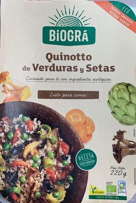 Quinotto de verduras y setas