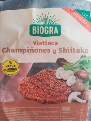 Vistteca champiñones y shiitake front packaging
