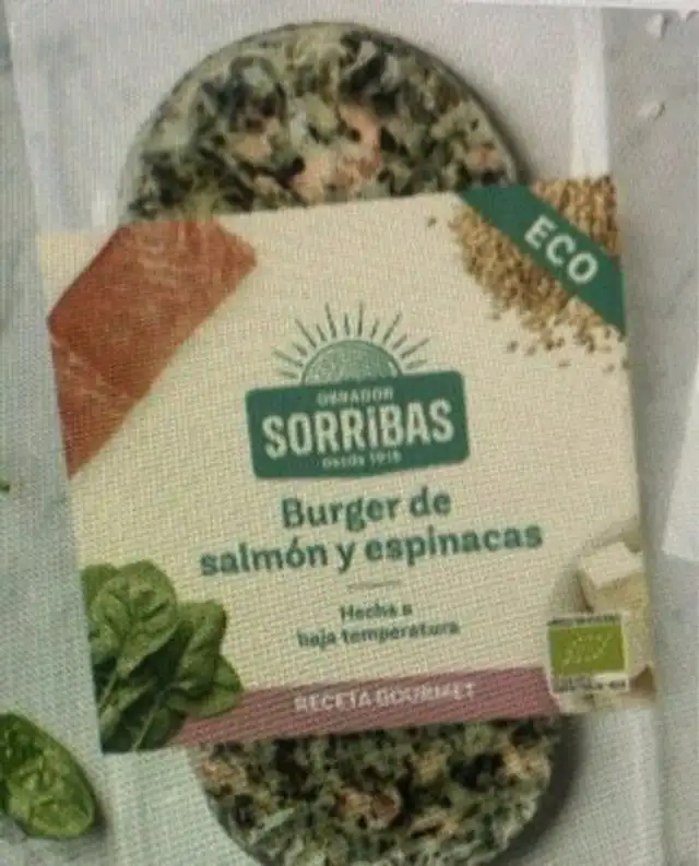 Burguer de espinacas y salmon