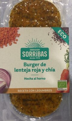 Burger de lenteja roja y chia