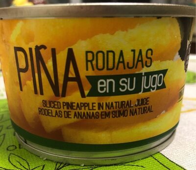 Piña rodajas en su jugo front packaging