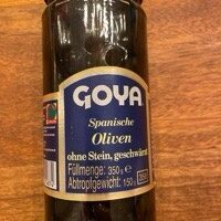 Spanische Oliven  ohne Stein, geschwärzt